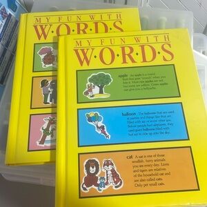 The My-Fun-With-Words Dictionary; book one A through K and book two L through Z
